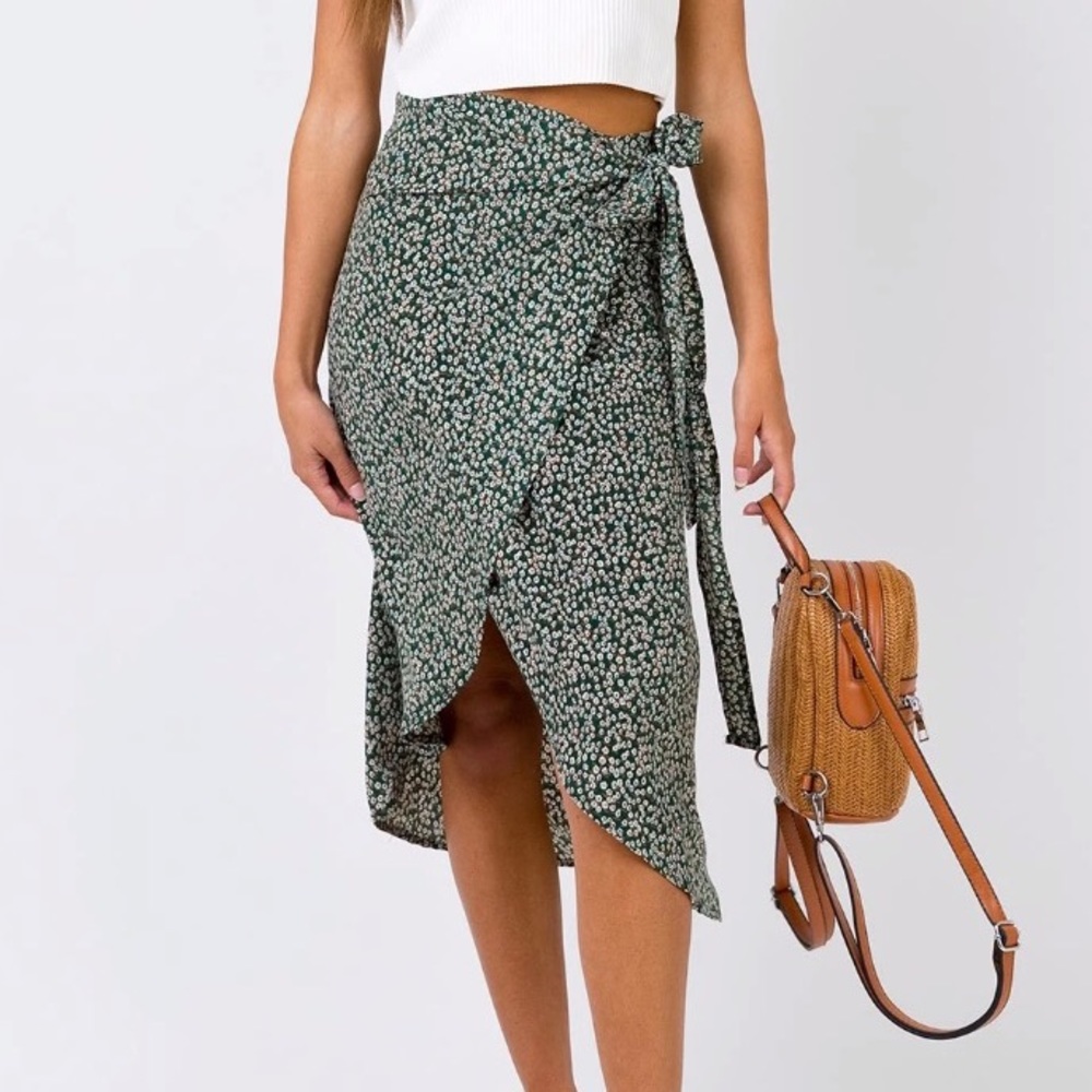 Princess Polly Hazey Floral Wrap Skirt
